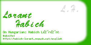 lorant habich business card